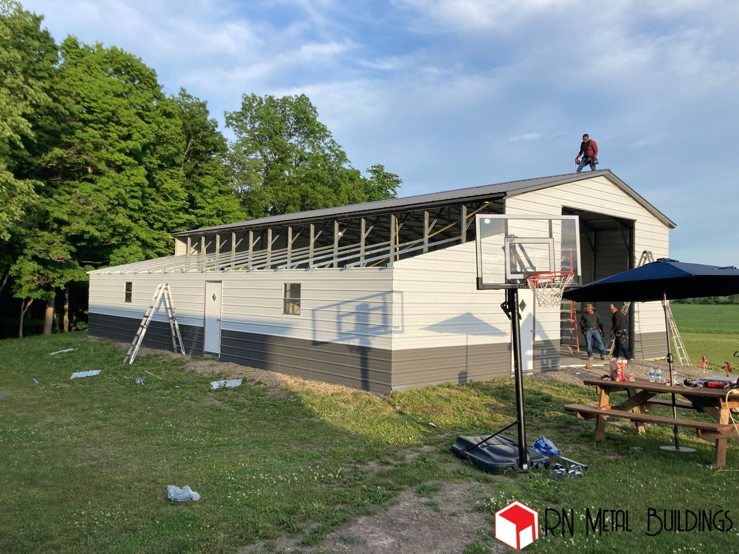 Metal Garage 20x50x14 with a 12x50x8 Lean-to - Image 2